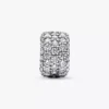 Funkelnder dreireihiger Charm aus Sterlingsilber Funkelnder dreireihiger Charm aus Sterlingsilber