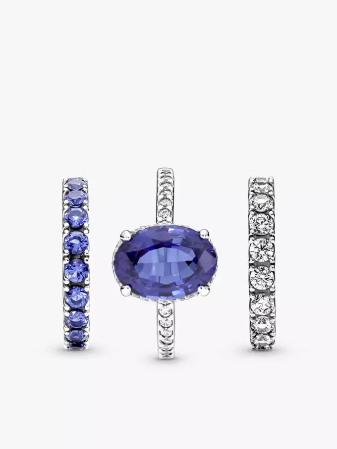 Funkelnder Eternity-Ring mit 3 Steinen Funkelnder Eternity-Ring mit 3 Steinen