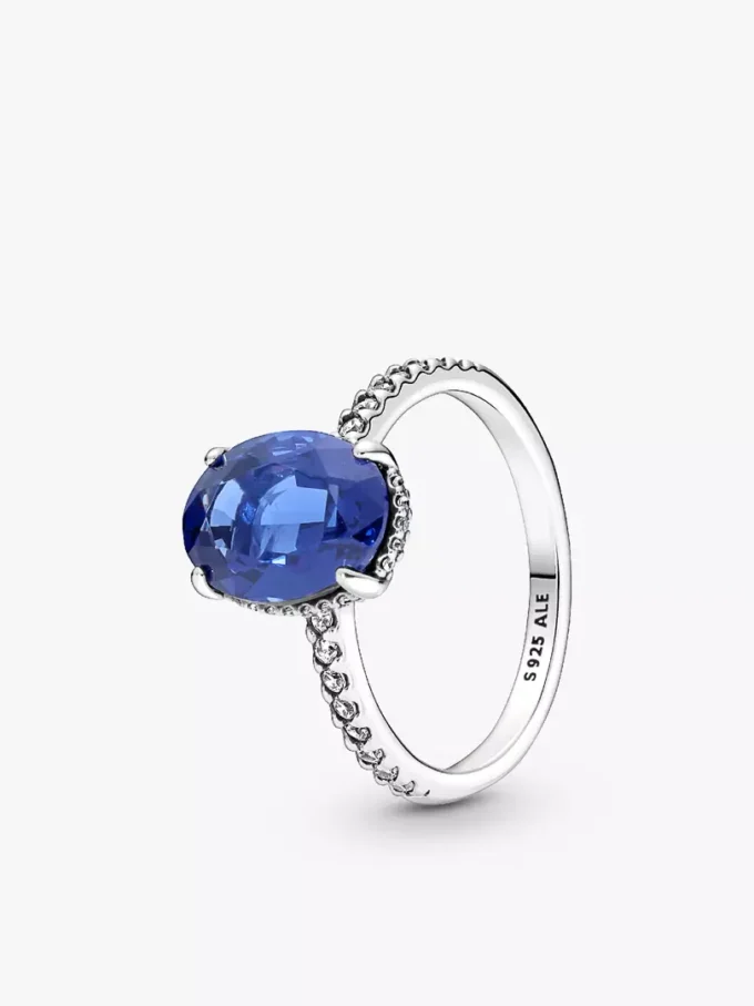 Funkelnder Statement-Halo-Ring aus Sterlingsilber Funkelnder Statement-Halo-Ring aus Sterlingsilber