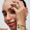 Pandora ME Pyramidenring, 14 Karat vergoldet