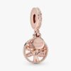 Funkelnder Family Tree Dangle Charm – 14 Karat Roségold-Beschichtung Funkelnder Family Tree Dangle Charm – 14 Karat Roségold-Beschichtung