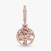 Funkelnder Family Tree Dangle Charm – 14 Karat Roségold-Beschichtung Funkelnder Family Tree Dangle Charm – 14 Karat Roségold-Beschichtung