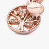 Funkelnder Family Tree Dangle Charm – 14 Karat Roségold-Beschichtung Funkelnder Family Tree Dangle Charm – 14 Karat Roségold-Beschichtung