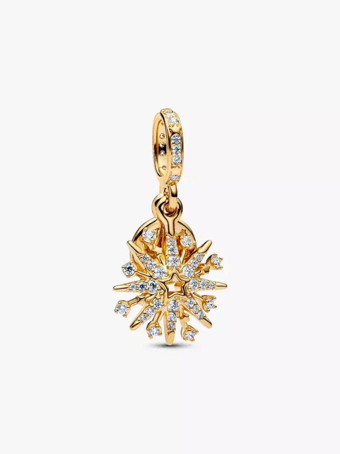 Funkelnder Feuerwerk-Dangle Charm, 14-karätig vergoldet Funkelnder Feuerwerk-Dangle Charm, 14-karätig vergoldet