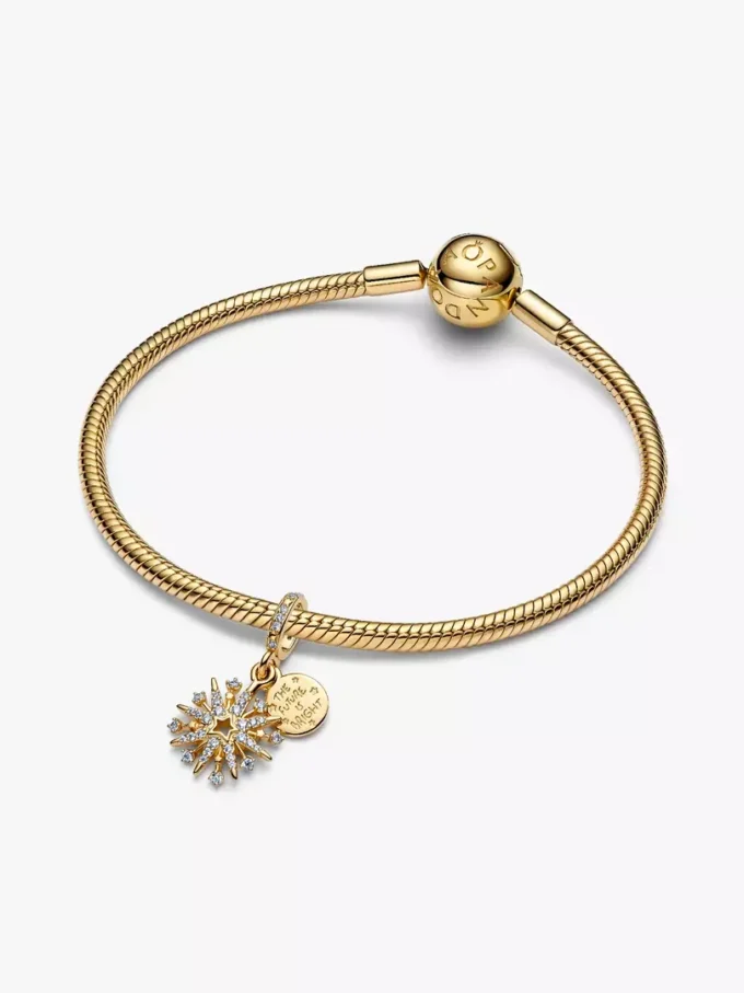 Funkelnder Feuerwerk-Dangle Charm, 14-karätig vergoldet Funkelnder Feuerwerk-Dangle Charm, 14-karätig vergoldet