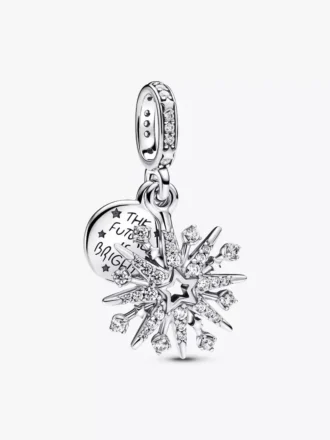 Funkelnder Feuerwerk-Dangle Charm aus Sterlingsilber