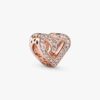 Funkelnder Freehand Heart Charm – 14 Karat Roségold-Beschichtung Funkelnder Freehand Heart Charm – 14 Karat Roségold-Beschichtung