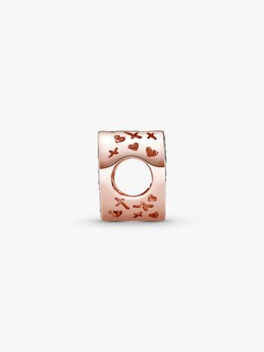 Funkelnder Freehand Heart Charm – 14 Karat Roségold-Beschichtung Funkelnder Freehand Heart Charm – 14 Karat Roségold-Beschichtung