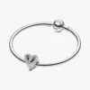 Funkelnder Freehand-Herz-Charm aus Sterlingsilber