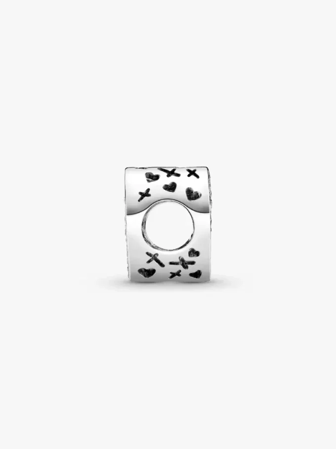 Funkelnder Freehand-Herz-Charm aus Sterlingsilber