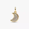 Funkelnder Halbmond-Dangle Charm, 14 Karat vergoldet Funkelnder Halbmond-Dangle Charm, 14 Karat vergoldet