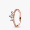 Roségold-Tiara-Ring-Set in Tropfenform, 2er-Set Roségold-Tiara-Ring-Set in Tropfenform, 2er-Set