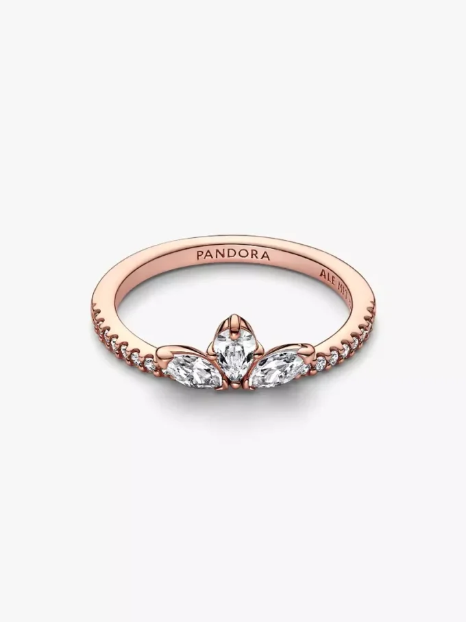 Funkelnder Herbarium-Cluster-Ring, 14 Karat Roségold-Beschichtung Funkelnder Herbarium-Cluster-Ring, 14 Karat Roségold-Beschichtung