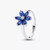 Funkelnder Herbarium-Cluster-Ring aus Sterlingsilber