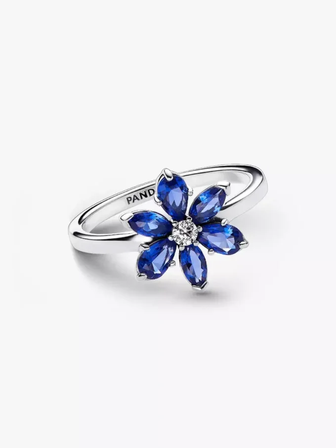 Funkelnder Herbarium-Cluster-Ring aus Sterlingsilber