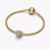 Funkelnder Herz-Charm, 14 Karat vergoldet Funkelnder Herz-Charm, 14 Karat vergoldet