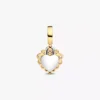 Funkelnder Herz-Dangle Charm aus Sterlingsilber, 14-karätig vergoldet