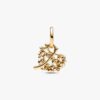 Funkelnder Herz- und Stammbaum-Dangle Charm – 14 Karat Gold