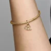 Funkelnder Herz- und Stammbaum-Dangle Charm aus 14 Karat Gold Funkelnder Herz- und Stammbaum-Dangle Charm aus 14 Karat Gold