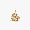 Funkelnder Herz- und Stammbaum-Dangle Charm aus 14 Karat Gold Funkelnder Herz- und Stammbaum-Dangle Charm aus 14 Karat Gold