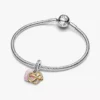 Funkelnder Infinity-Herz-Dangle Charm aus Sterlingsilber, 14-karätig vergoldet Funkelnder Infinity-Herz-Dangle Charm aus Sterlingsilber, 14-karätig vergoldet