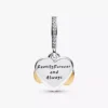 Funkelnder Infinity-Herz-Dangle Charm aus Sterlingsilber, 14-karätig vergoldet Funkelnder Infinity-Herz-Dangle Charm aus Sterlingsilber, 14-karätig vergoldet