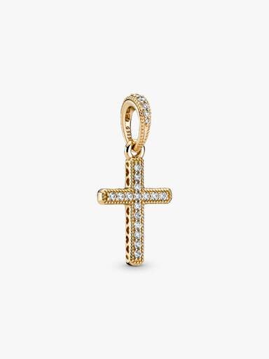 Funkelnder Kreuz-Anhänger – 14 Karat vergoldet Funkelnder Kreuz-Anhänger – 14 Karat vergoldet
