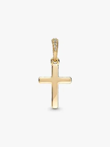 Funkelnder Kreuz-Anhänger – 14 Karat vergoldet Funkelnder Kreuz-Anhänger – 14 Karat vergoldet