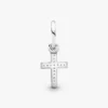 Funkelnder Kreuz-Dangle Charm aus Sterlingsilber Funkelnder Kreuz-Dangle Charm aus Sterlingsilber