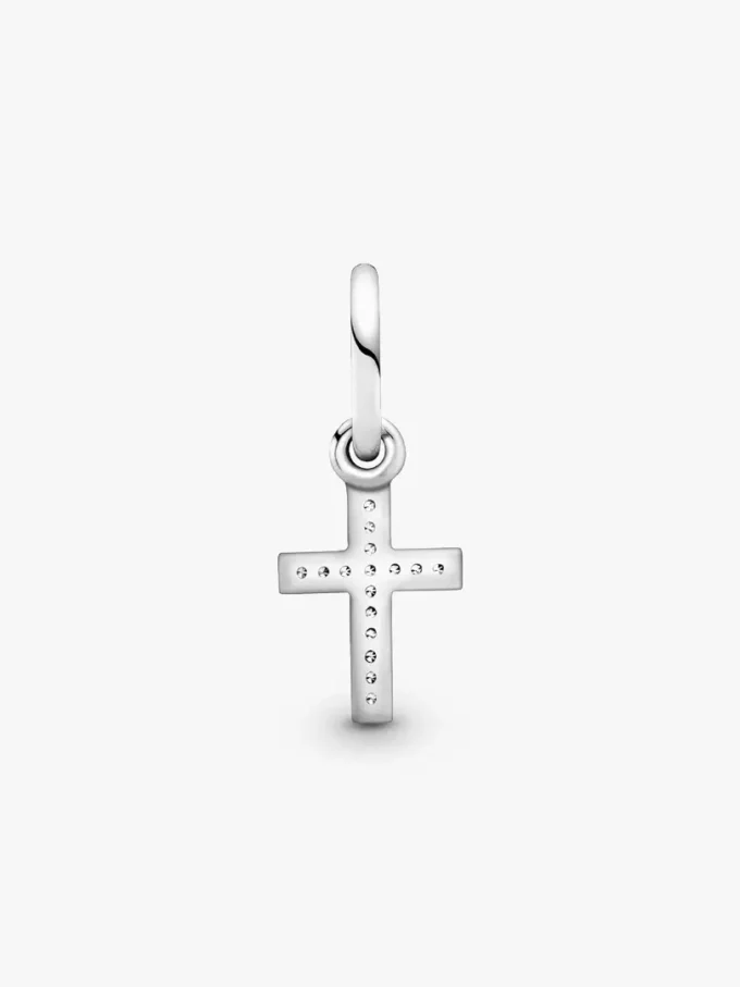 Funkelnder Kreuz-Dangle Charm aus Sterlingsilber Funkelnder Kreuz-Dangle Charm aus Sterlingsilber