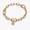 Funkelnder Mini-Muschel-Dangle Charm, 14-karätig vergoldet