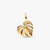 Funkelnder Monstera-Blatt-Dangle Charm – 14 Karat vergoldet Funkelnder Monstera-Blatt-Dangle Charm – 14 Karat vergoldet