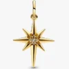 Funkelnder Nordstern-Dangle Charm – 14-karätige Vergoldung
