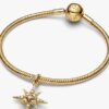 Funkelnder Nordstern-Dangle Charm – 14-karätige Vergoldung