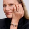 Armband mit Nietenverschluss und Kette – Sterlingsilber Armband mit Nietenverschluss und Kette – Sterlingsilber