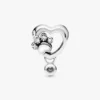 Funkelnder Pfotenabdruck- & Herz-Charm aus Sterlingsilber Funkelnder Pfotenabdruck- & Herz-Charm aus Sterlingsilber