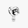 Funkelnder Pfotenabdruck & Herz-Charm – Sterlingsilber