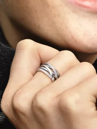 Funkelnder & polierter Ring aus Sterlingsilber