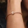 Funkelnder Reihen-Spacer Charm, 14 Karat Roségold-Beschichtung Funkelnder Reihen-Spacer Charm, 14 Karat Roségold-Beschichtung