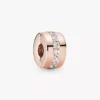 Funkelnder Reihen-Spacer Charm, 14 Karat Roségold-Beschichtung Funkelnder Reihen-Spacer Charm, 14 Karat Roségold-Beschichtung
