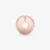Funkelnder Reihen-Spacer Charm, 14 Karat Roségold-Beschichtung Funkelnder Reihen-Spacer Charm, 14 Karat Roségold-Beschichtung