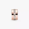 Funkelnder Reihen-Spacer Charm, 14 Karat Roségold-Beschichtung Funkelnder Reihen-Spacer Charm, 14 Karat Roségold-Beschichtung
