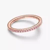 Funkelnder rosa Bandring, 14 Karat Roségold-Beschichtung