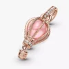 Funkelnder rosa Heißluftballon-Dangle Charm, 14 Karat Roségold-Beschichtung Funkelnder rosa Heißluftballon-Dangle Charm, 14 Karat Roségold-Beschichtung