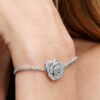 Funkelnder „Rose in Bloom“-Charm in Übergröße – Sterlingsilber Funkelnder „Rose in Bloom“-Charm in Übergröße – Sterlingsilber