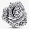 Funkelnder „Rose in Bloom“-Charm in Übergröße – Sterlingsilber Funkelnder „Rose in Bloom“-Charm in Übergröße – Sterlingsilber