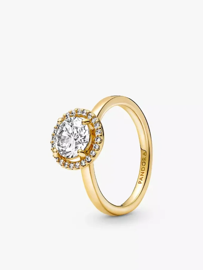 Halo of Gold Sparkling Wishbone Ring Set, 2er-Set