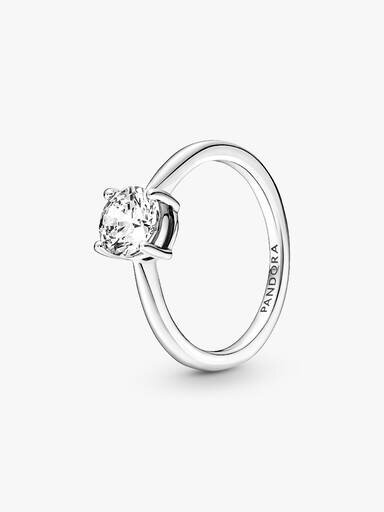 Funkelnder Solitärring – Sterlingsilber Funkelnder Solitärring – Sterlingsilber