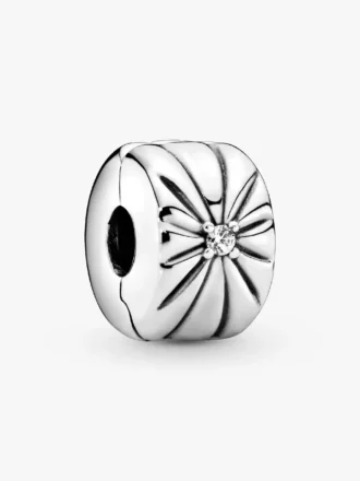 Funkelnder Sonnenstrahl-Clip Charm aus Sterlingsilber