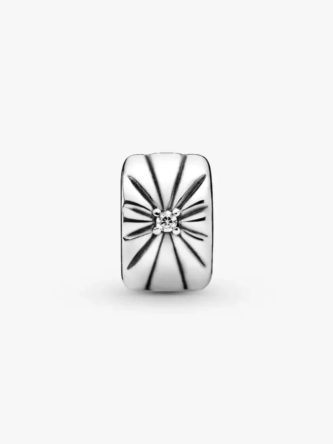 Funkelnder Sonnenstrahl-Clip Charm aus Sterlingsilber Funkelnder Sonnenstrahl-Clip Charm aus Sterlingsilber